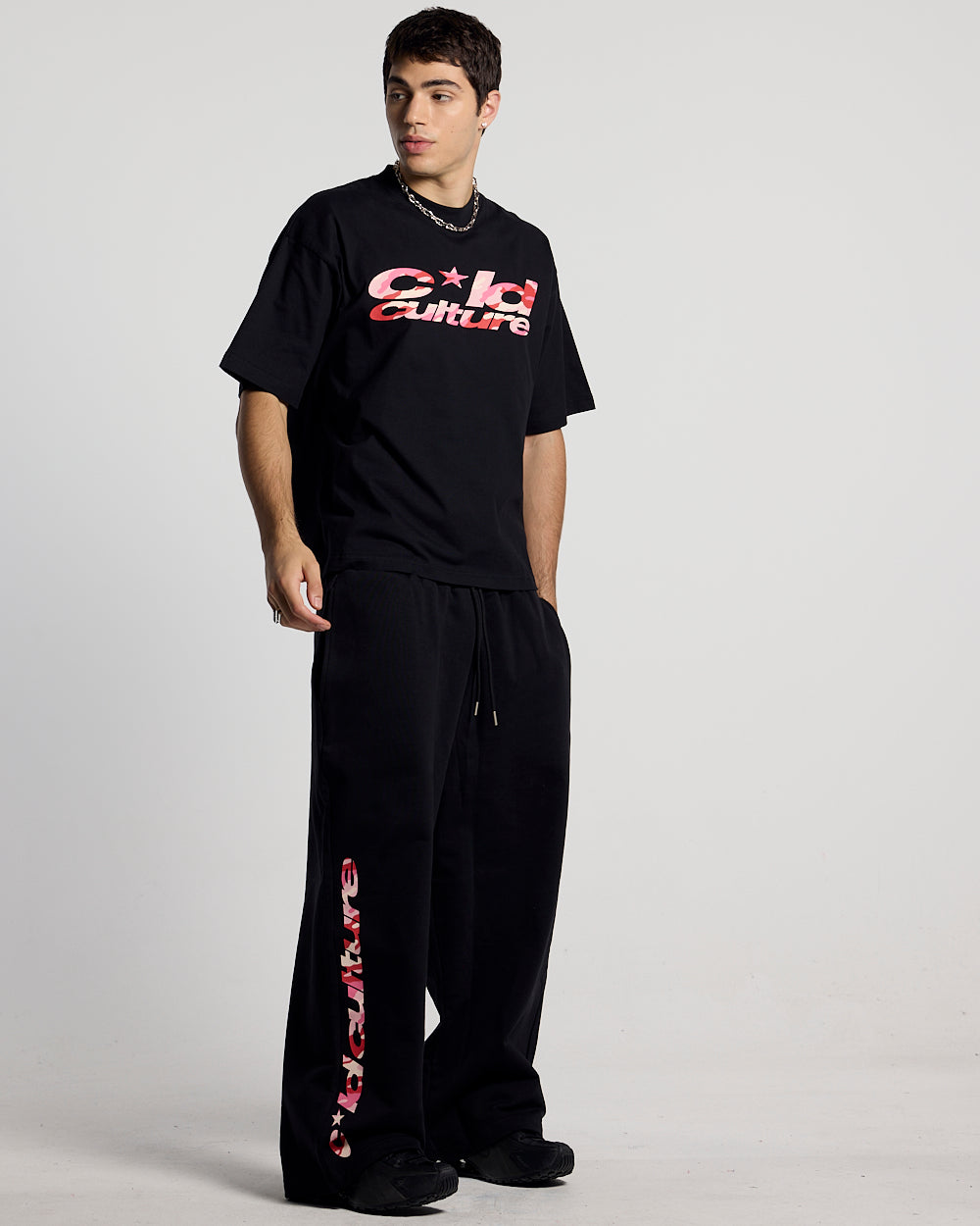 WILD CAMO SWEATPANTS BLACK