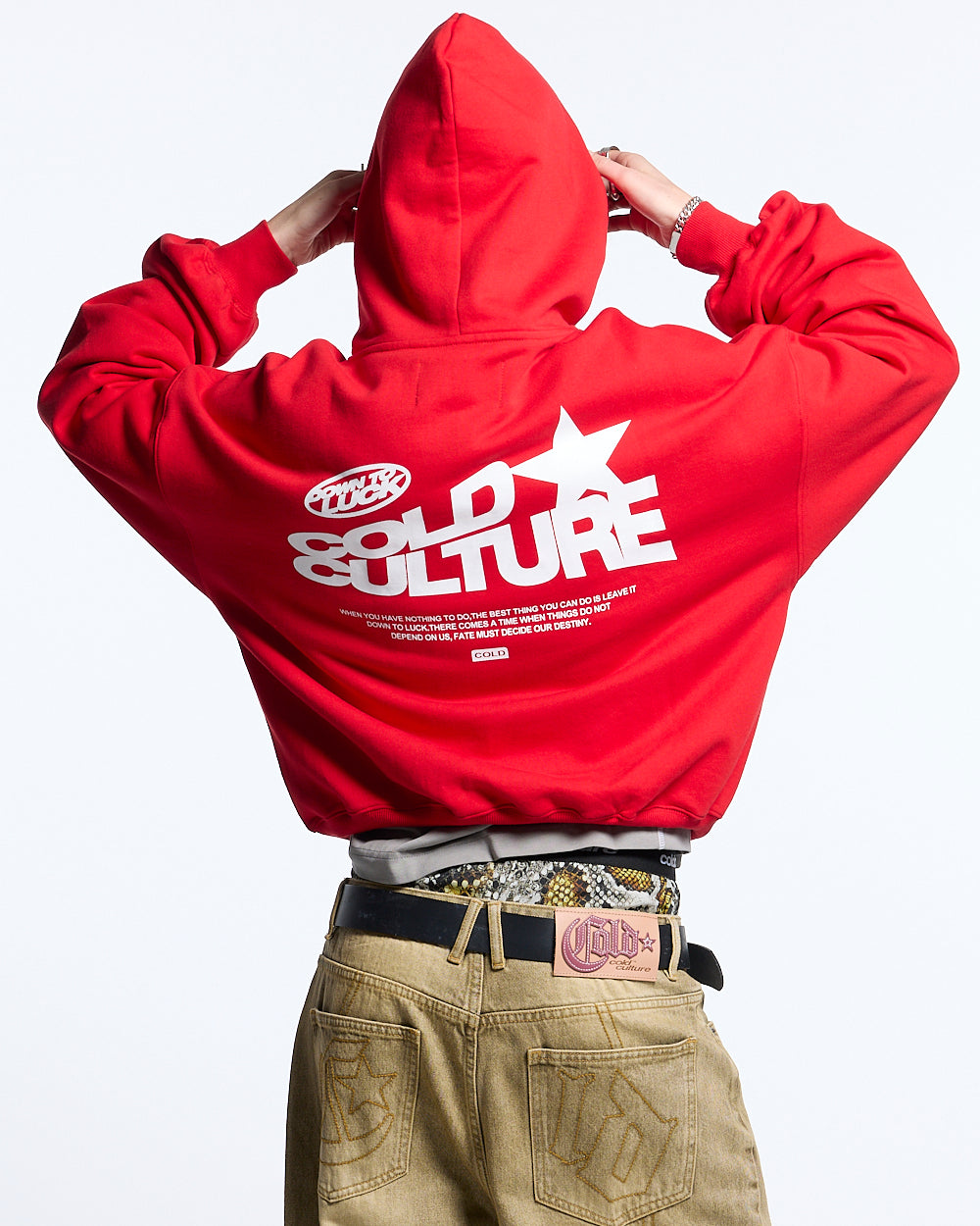 DOWN TO LUCK HOODIE RED