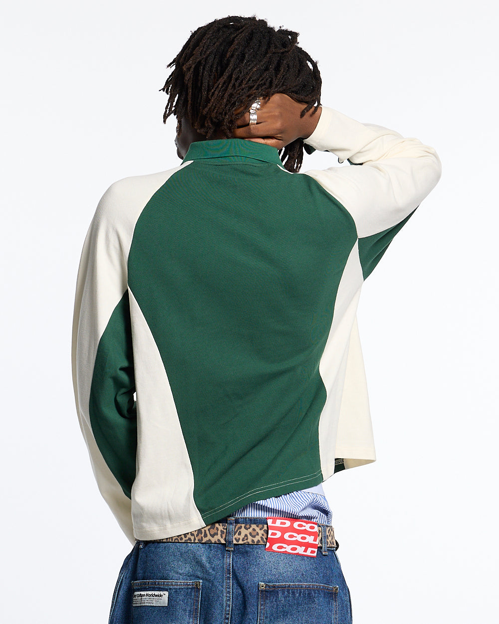 EXTREME POLO LONGSLEEVE GREEN AND BEIGE
