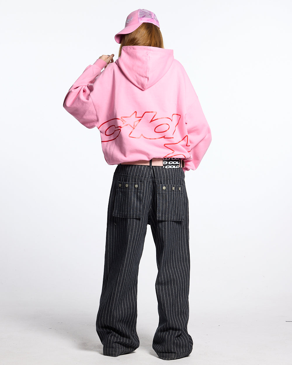 DEFENSE HOODIE PINK & RED