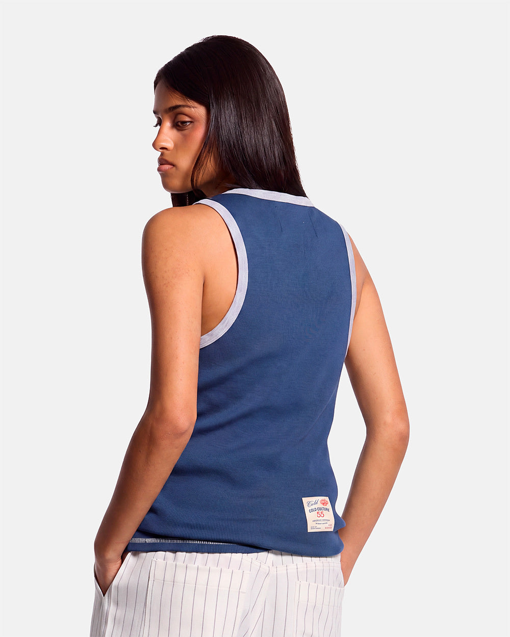 ALWAYS MOVING TANK TOP NAVY