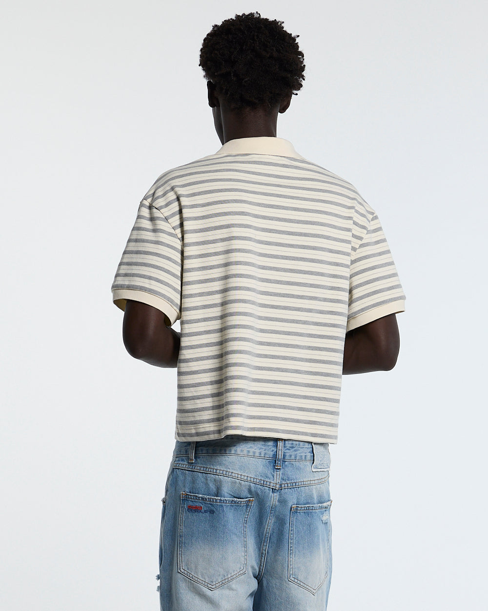 COURT FIELD KNIT POLO GREY