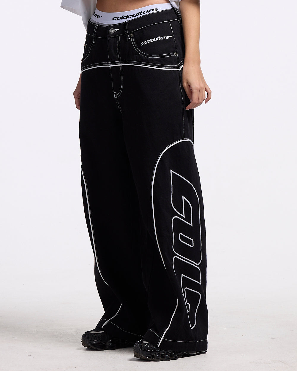 ROLLER V2 DENIM PANTS BLACK
