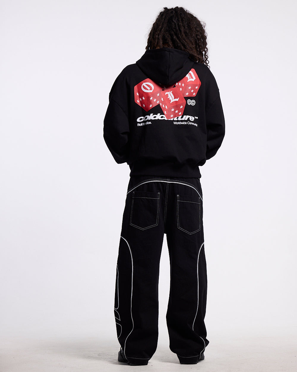 ROLL THE DICE HOODIE BLACK