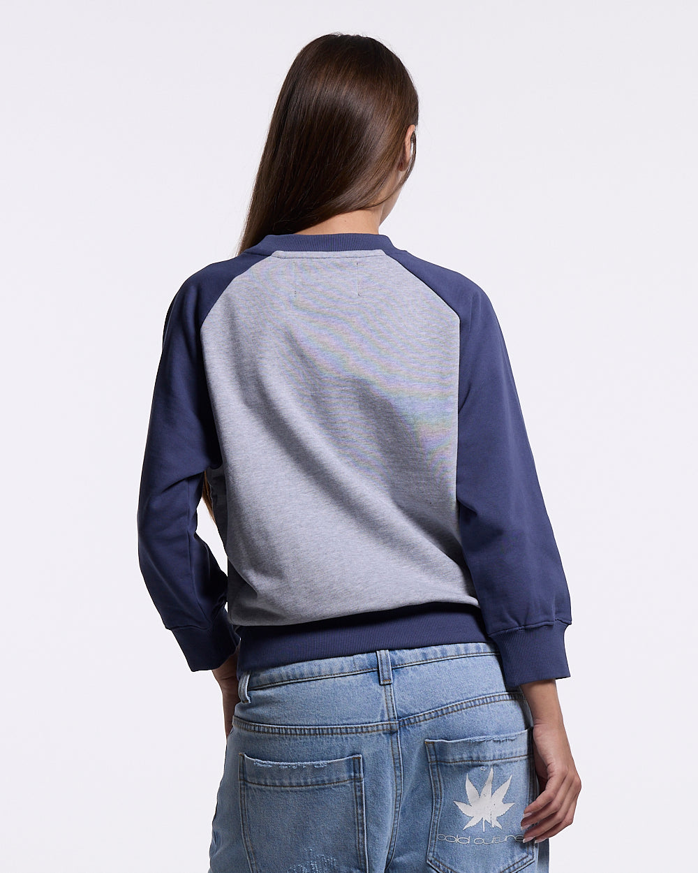 EST.2021 CREWNECK HEATHER GREY AND NAVY