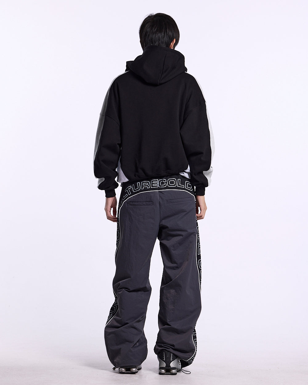 SPEED SPOKE HOODIE BLACK AND HEATHER GREY - Cold Culture #man