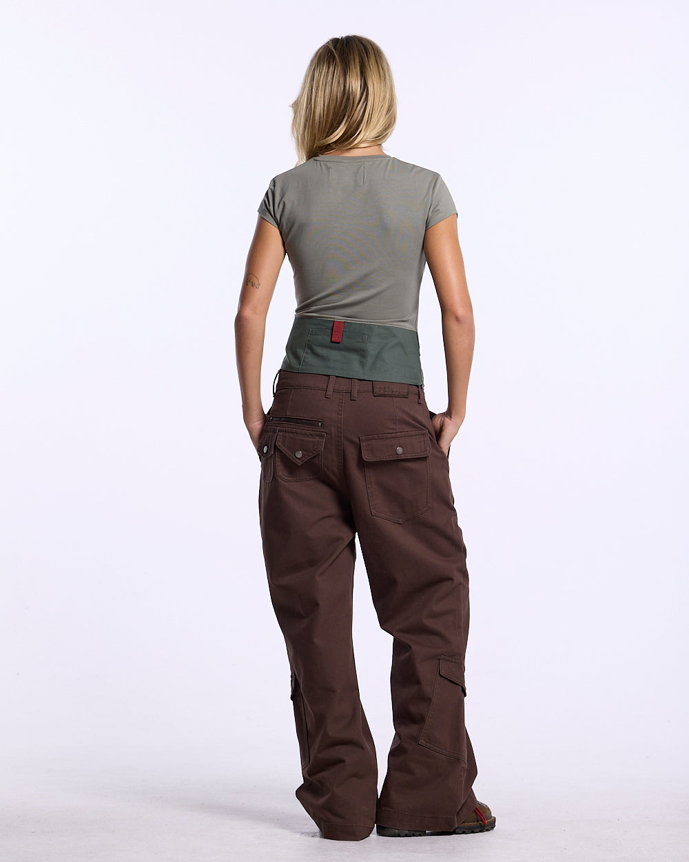 INTERFACE BABY TEE WOMAN MILITARY GREEN - Cold Culture #woman