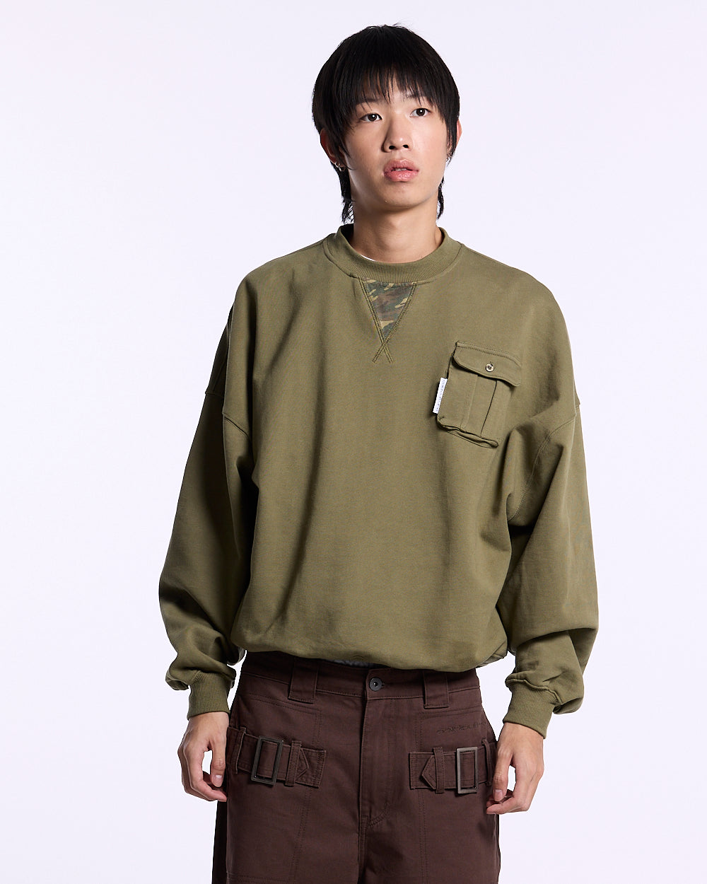 AUTHORITY CREWNECK MILITAR GREEN