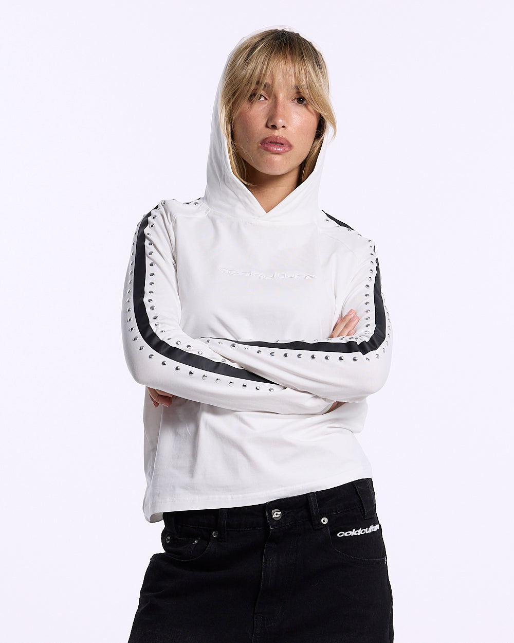 GEAR-LINK HOODIE LONGSLEEVE OFF-WHITE - Cold Culture #woman