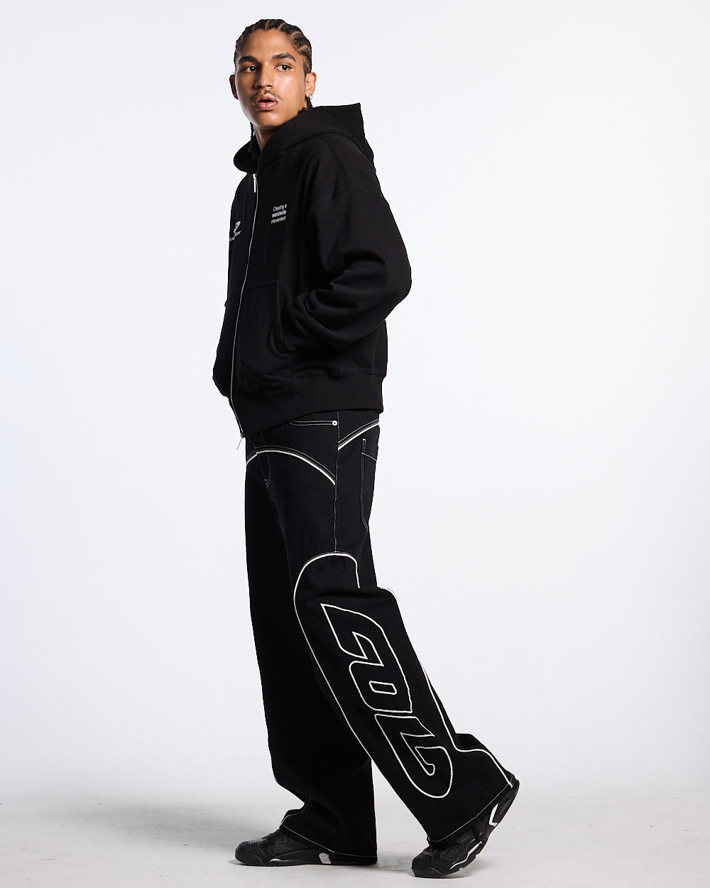 ROLLER V2 DENIM PANTS BLACK