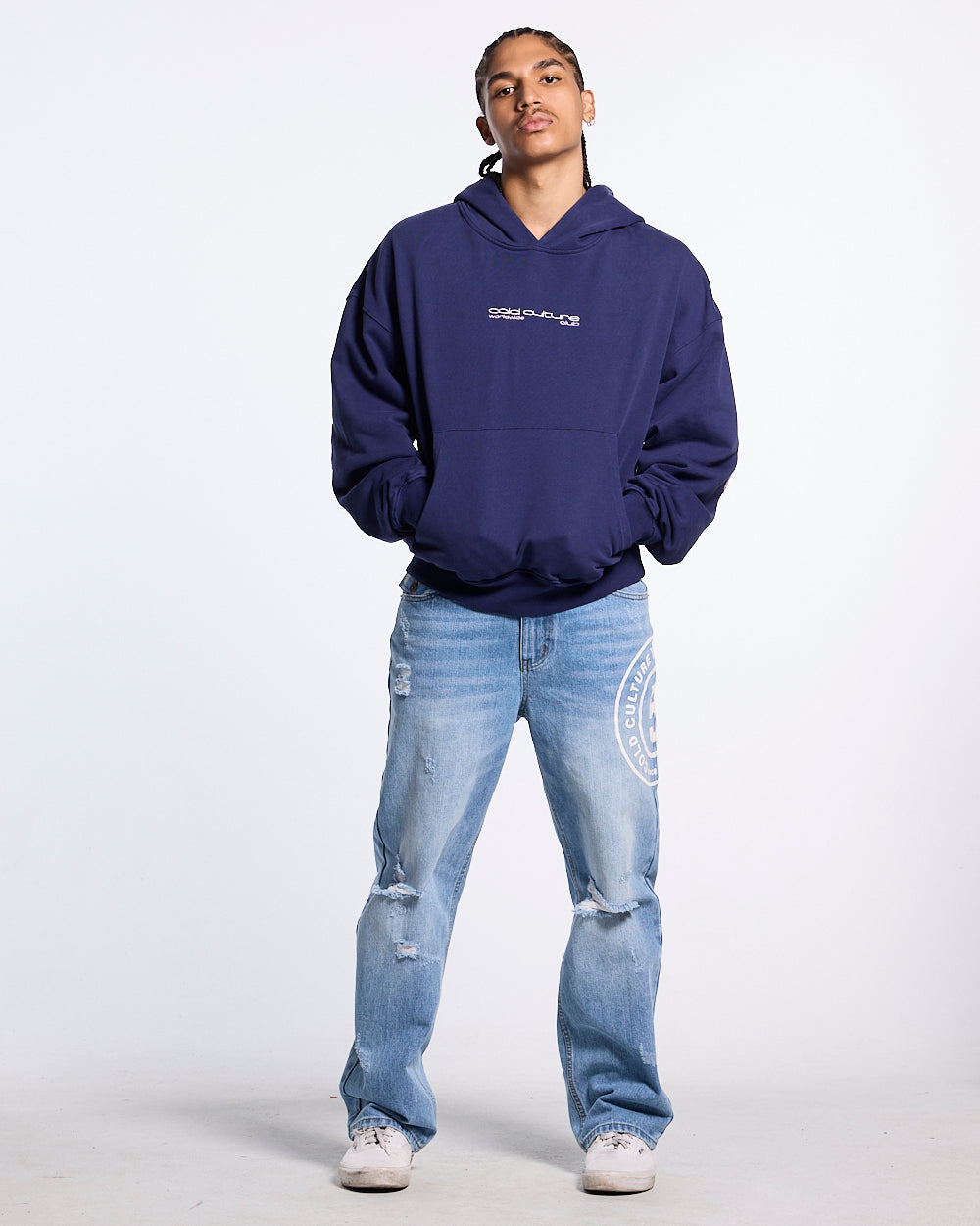 OVERTAKE HOODIE NAVY
