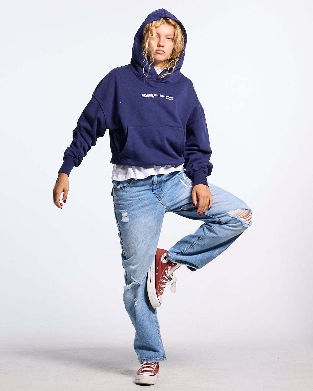 OVERTAKE HOODIE NAVY