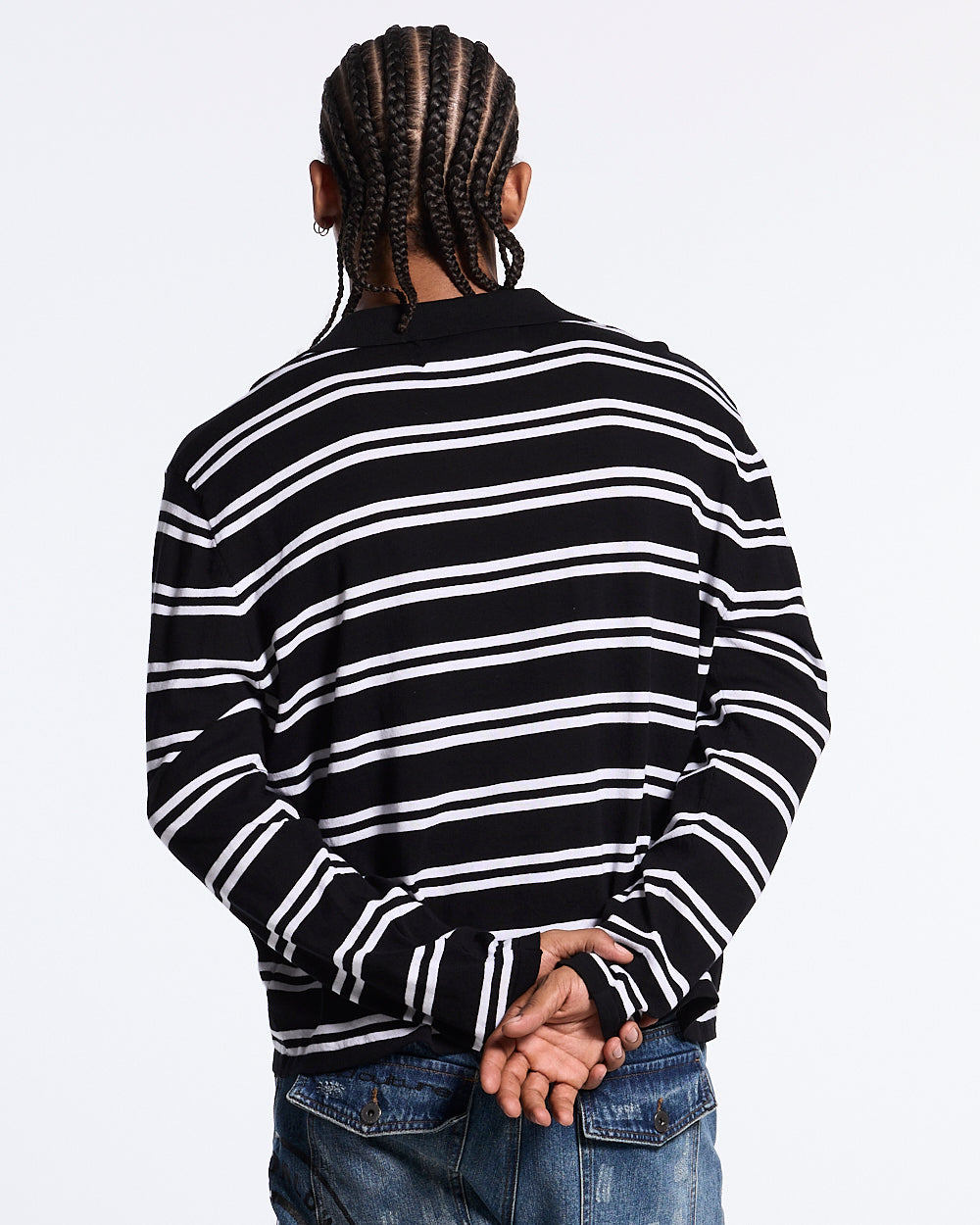 BREAKOUT KNIT POLO BLACK