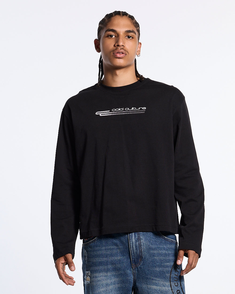 SKID CURVED LONGSLEEVE BLACK