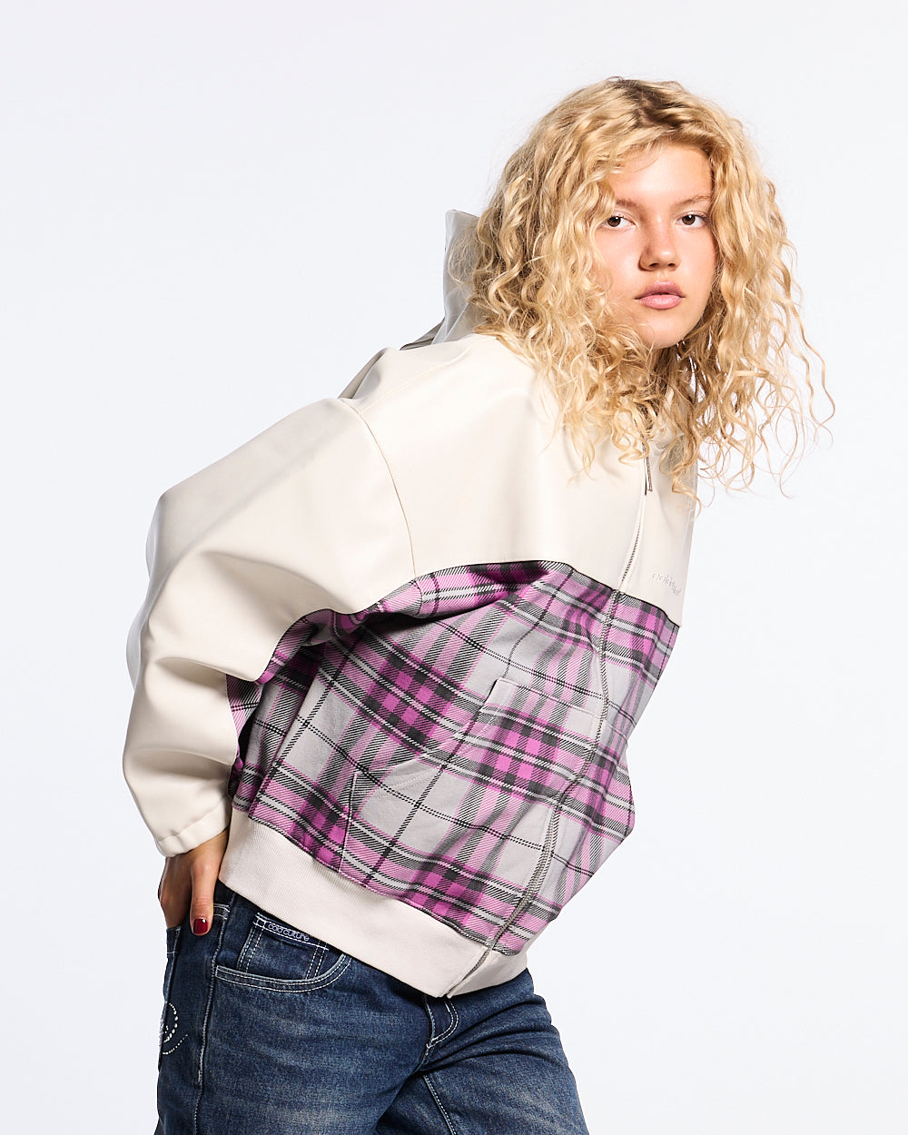 DEEP GRID JACKET LIGHT GREY