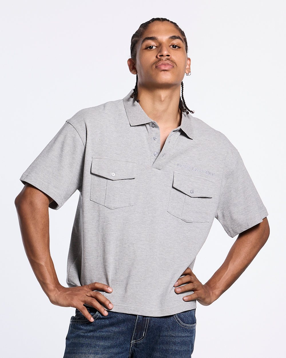 GILDED POLO HEATHER GREY