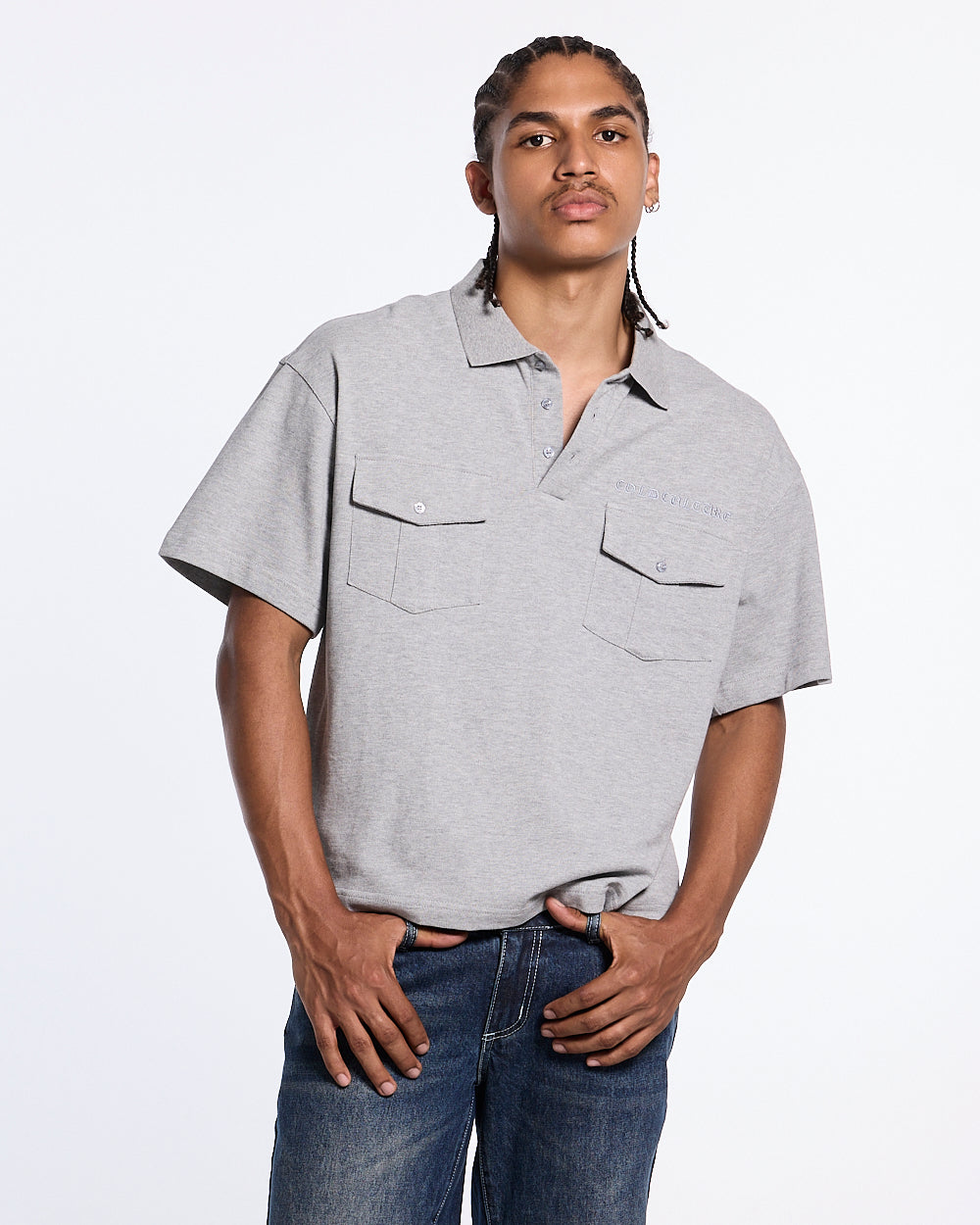 GILDED POLO HEATHER GREY