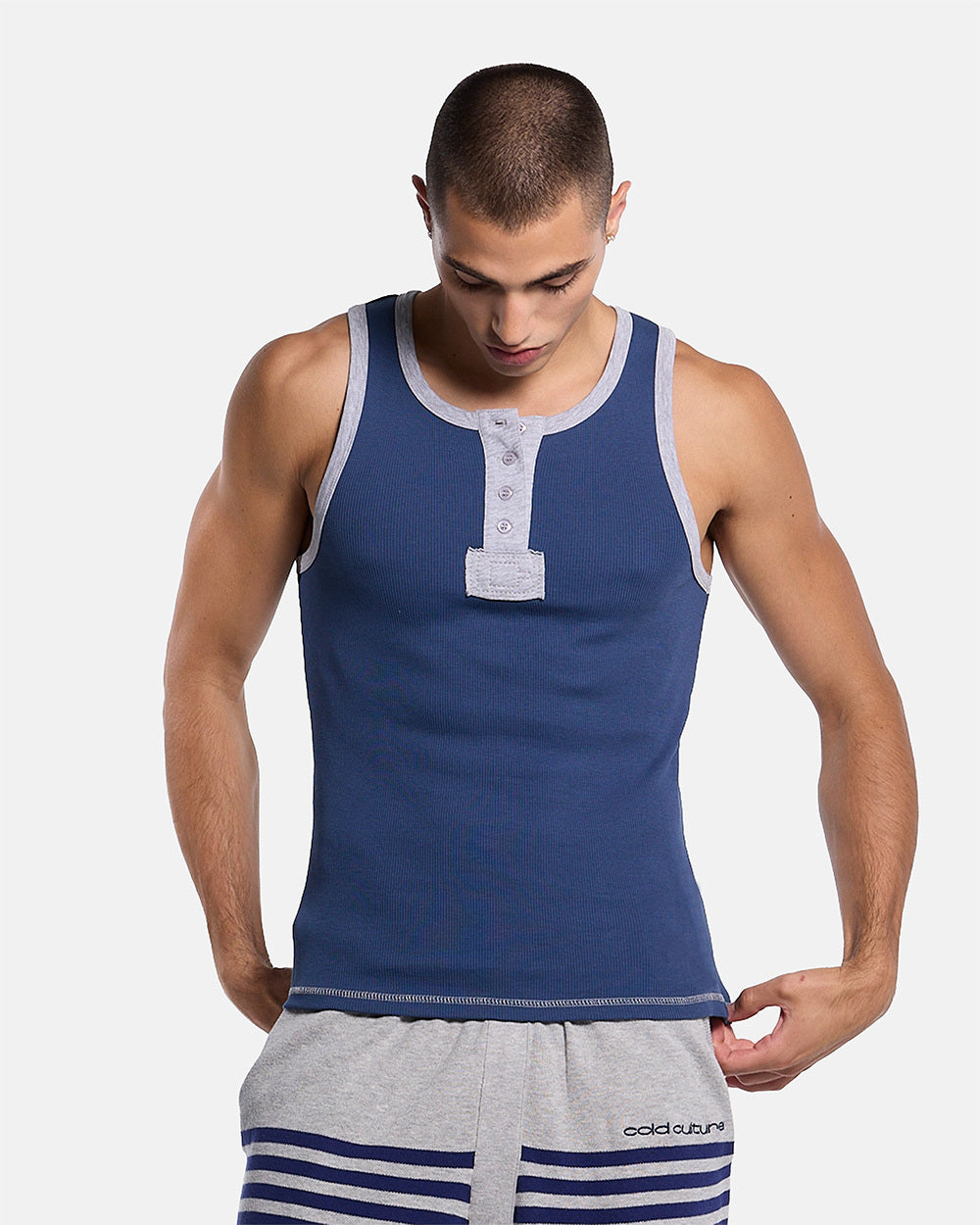 ALWAYS MOVING TANK TOP NAVY