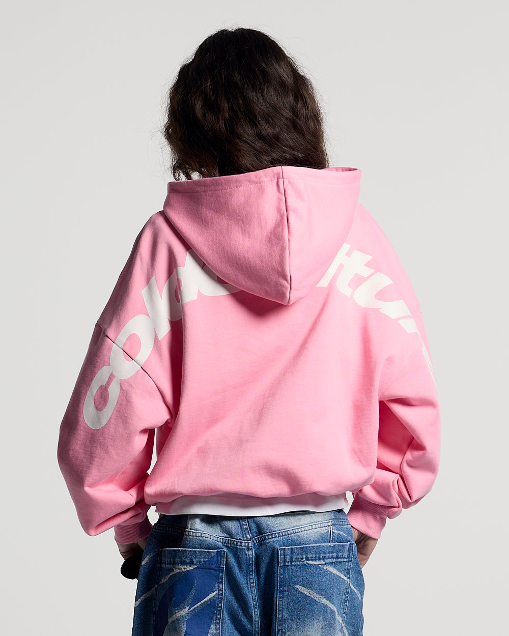 CURVED HOODIE PINK