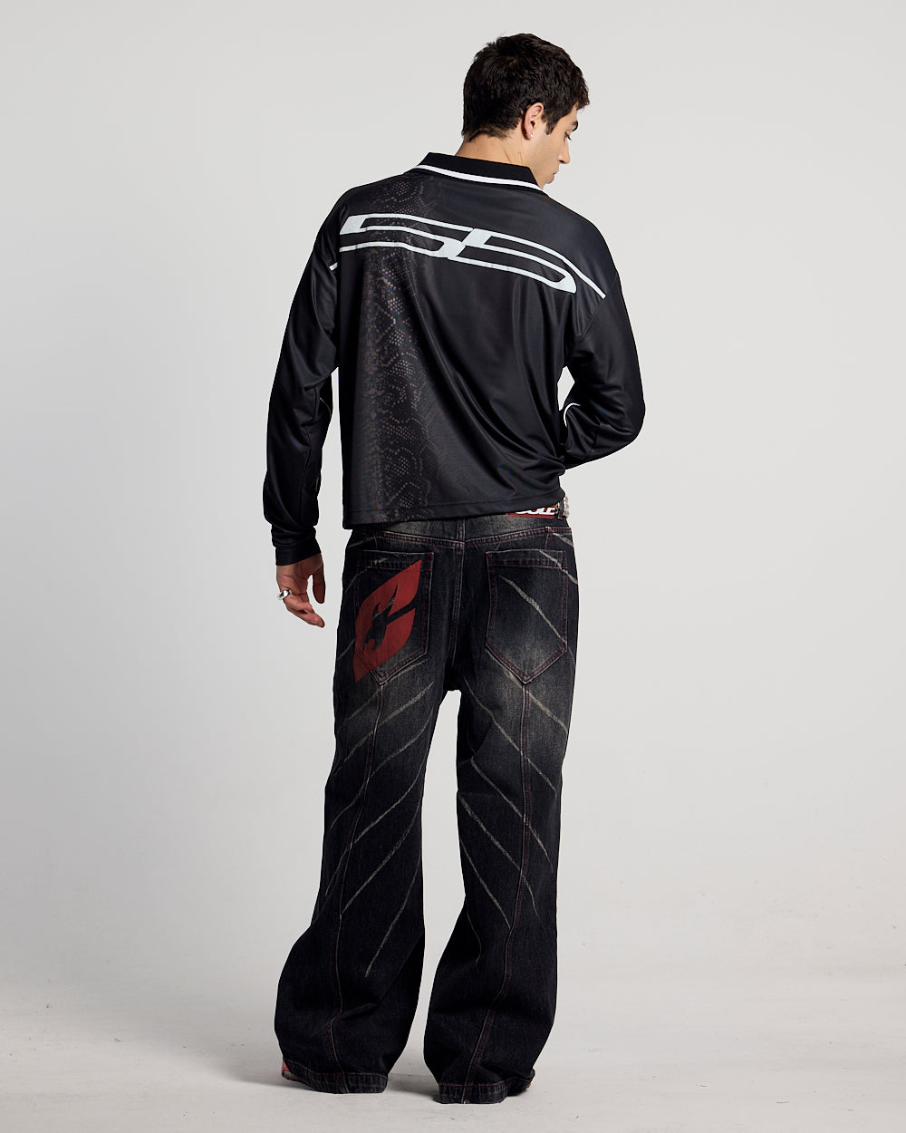MAMBA SNAKE LONGSLEEVE POLO BLACK