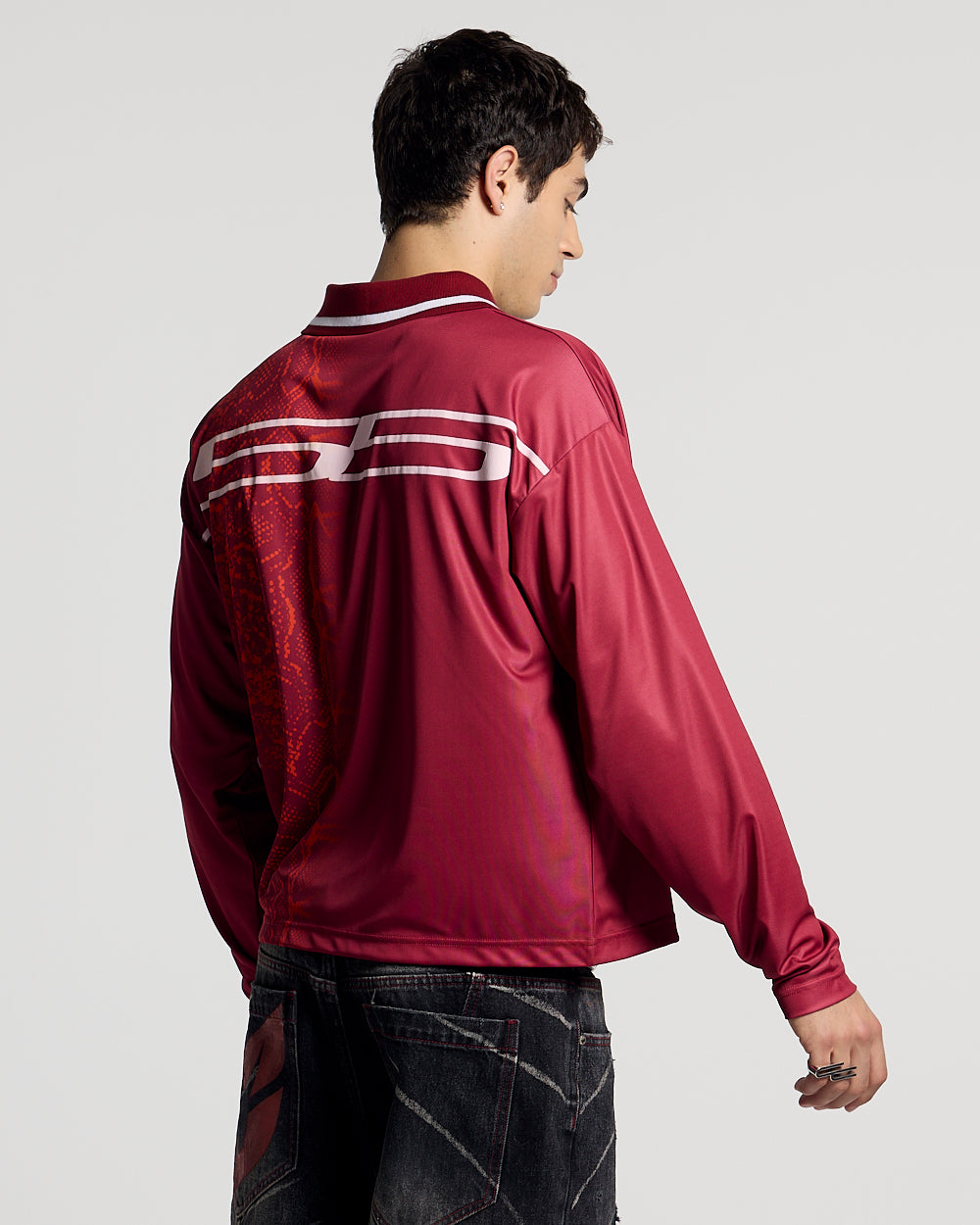 MAMBA SNAKE LONGSLEEVE POLO RED