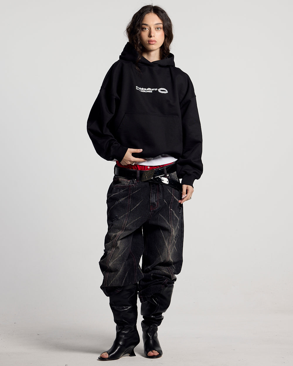 GLITTER HOODIE BLACK