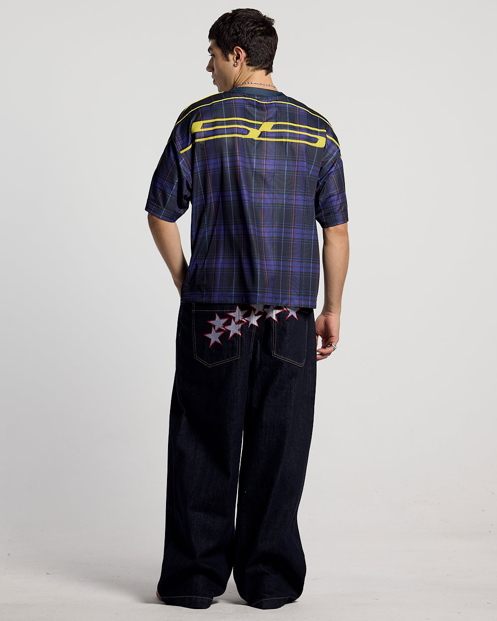 HIGHLANDS PLAID TEE DARK BLUE