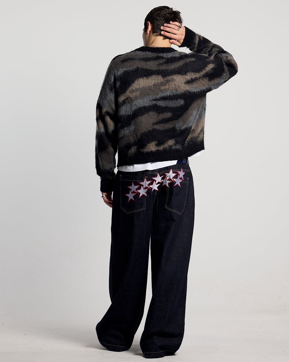 CAMO KNITWEAR DARK BROWN