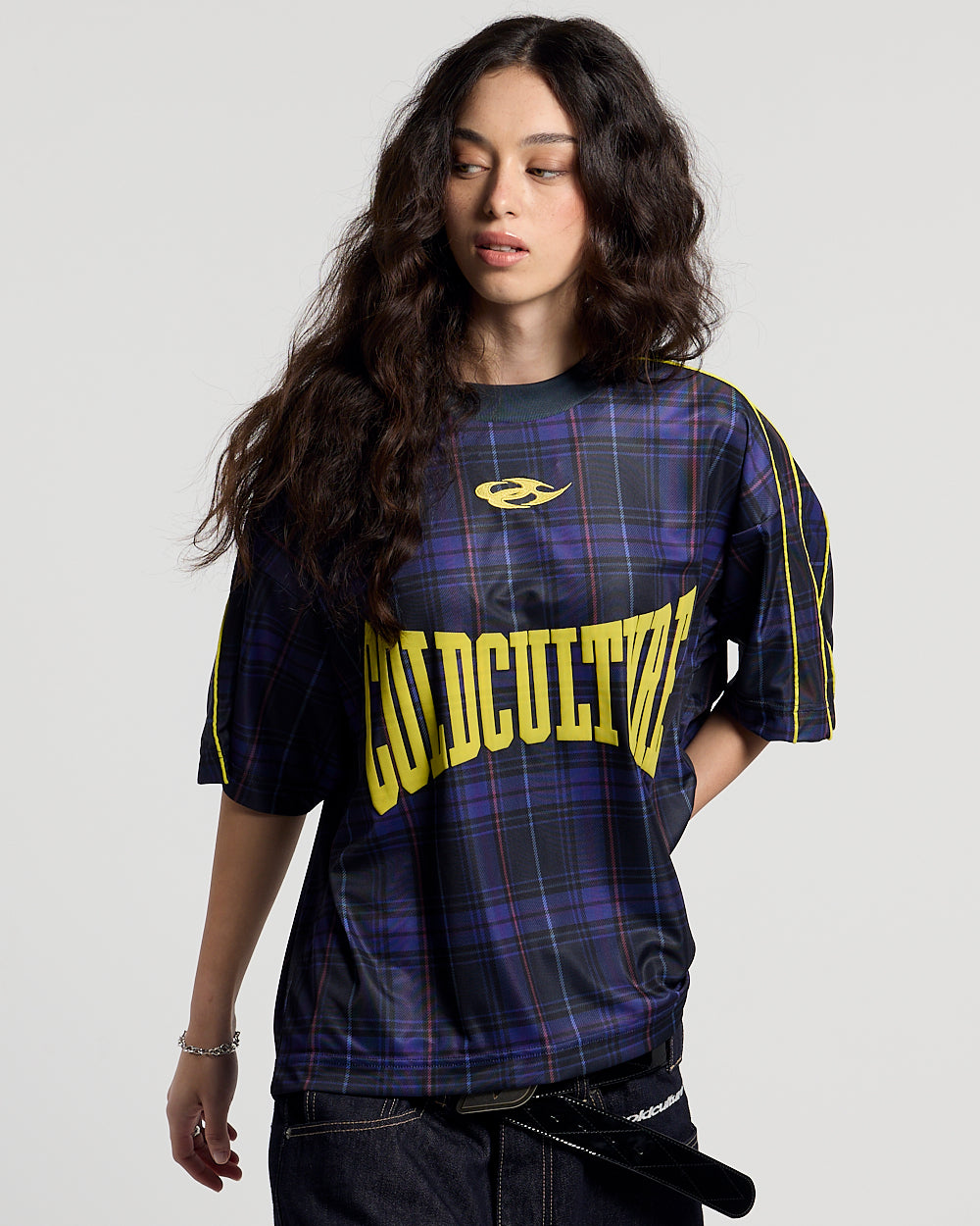 HIGHLANDS PLAID TEE DARK BLUE