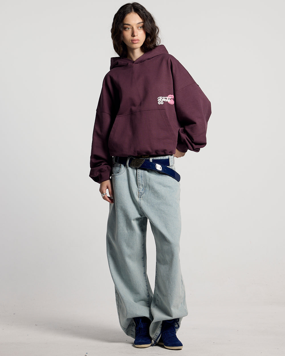 LIP COMBO HOODIE DARK BURGUNDY