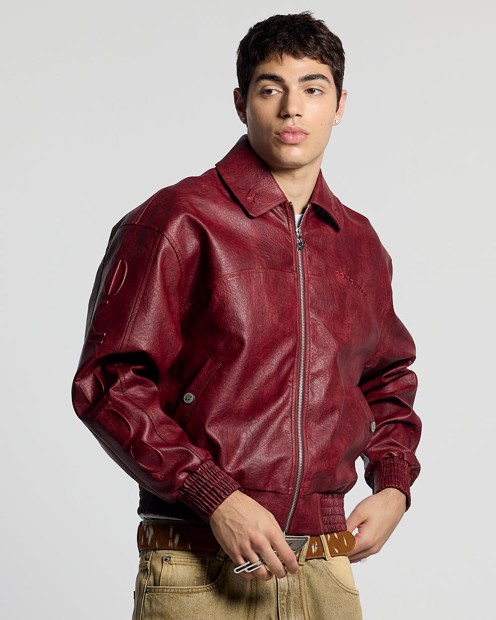 RACING LEATHER JACKET RED