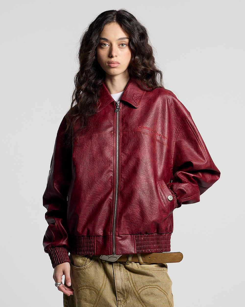 RACING LEATHER JACKET RED