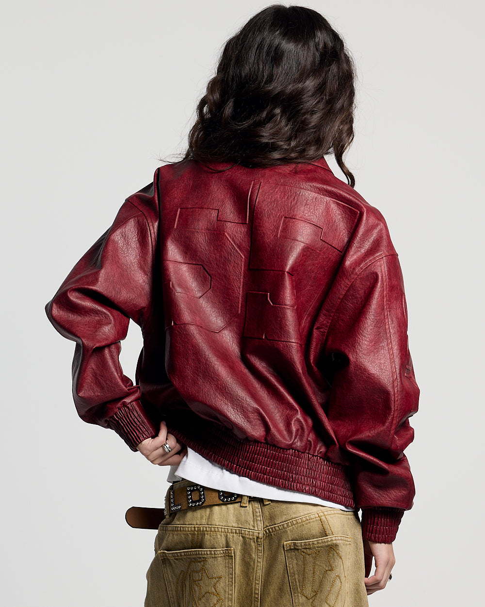 RACING LEATHER JACKET RED