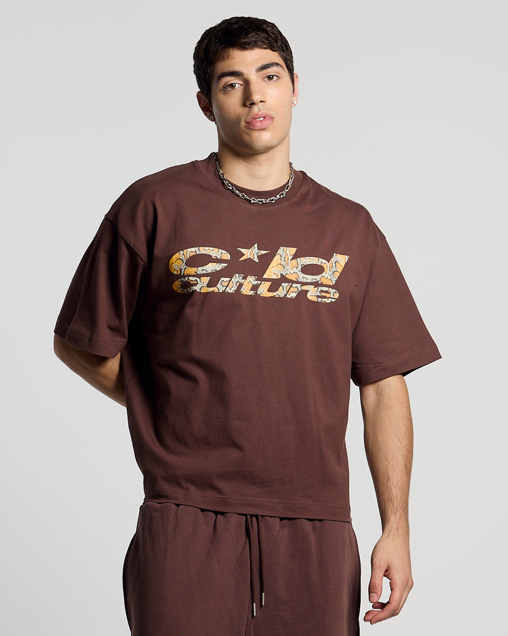 WILD SNAKE TEE BROWN