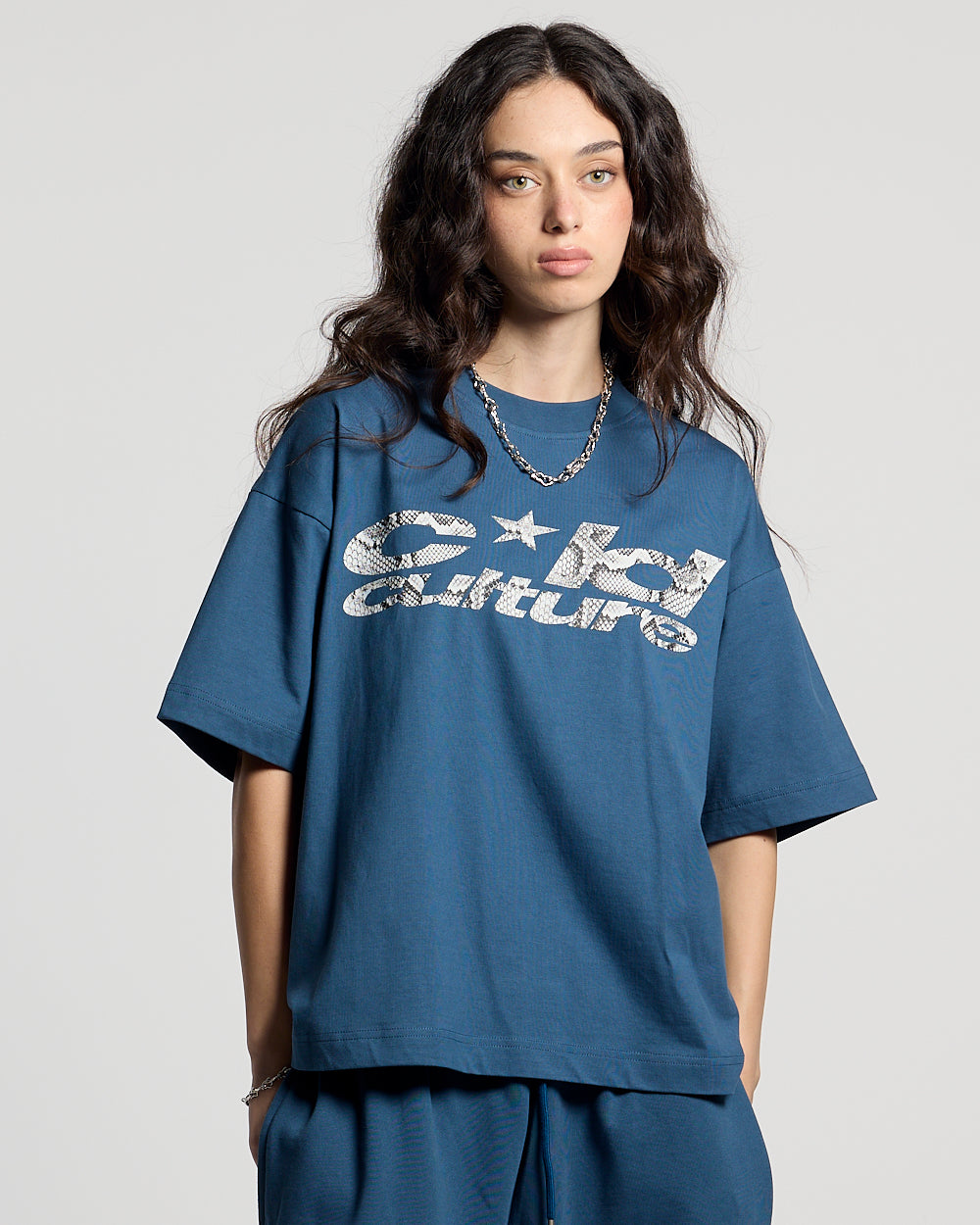 WILD SNAKE TEE NAVY BLUE