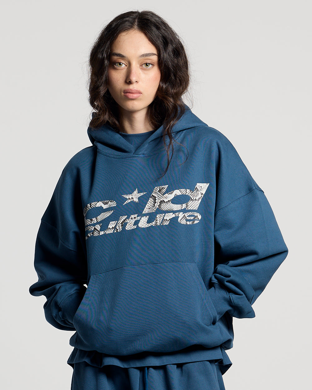 WILD SNAKE HOODIE NAVY BLUE