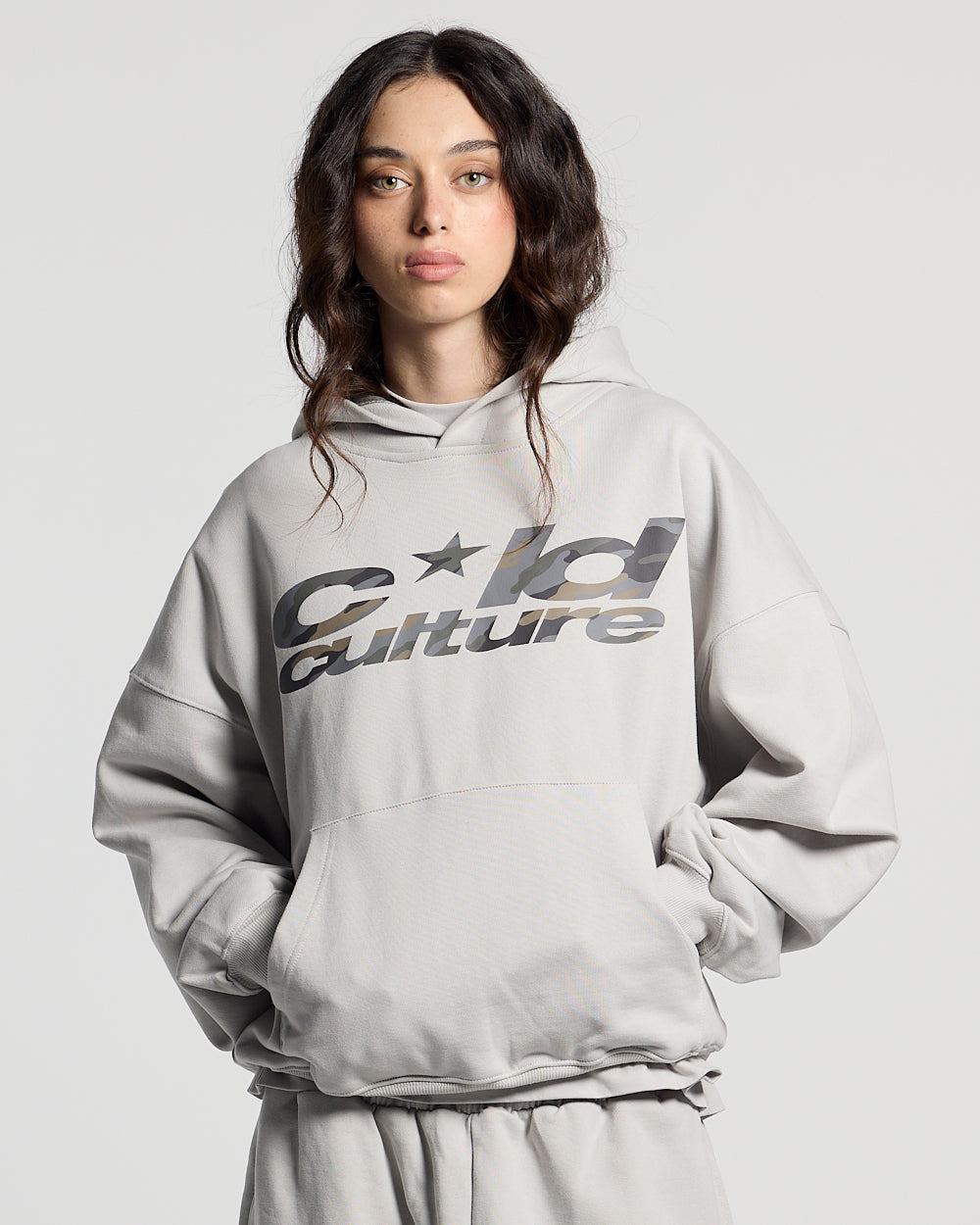 WILD CAMO HOODIE LIGHT GREY