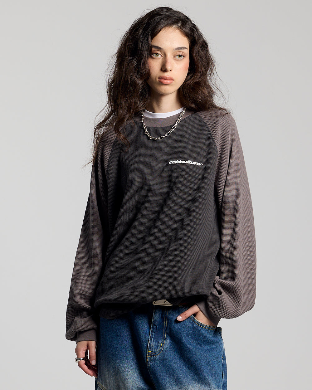 RANGLAN BICOLOR THERMAL LONGSLEEVE BLACK