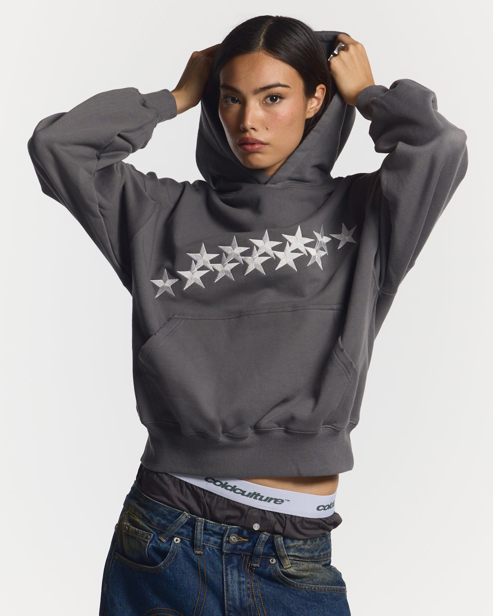 STARS HOODIE DUST GREY