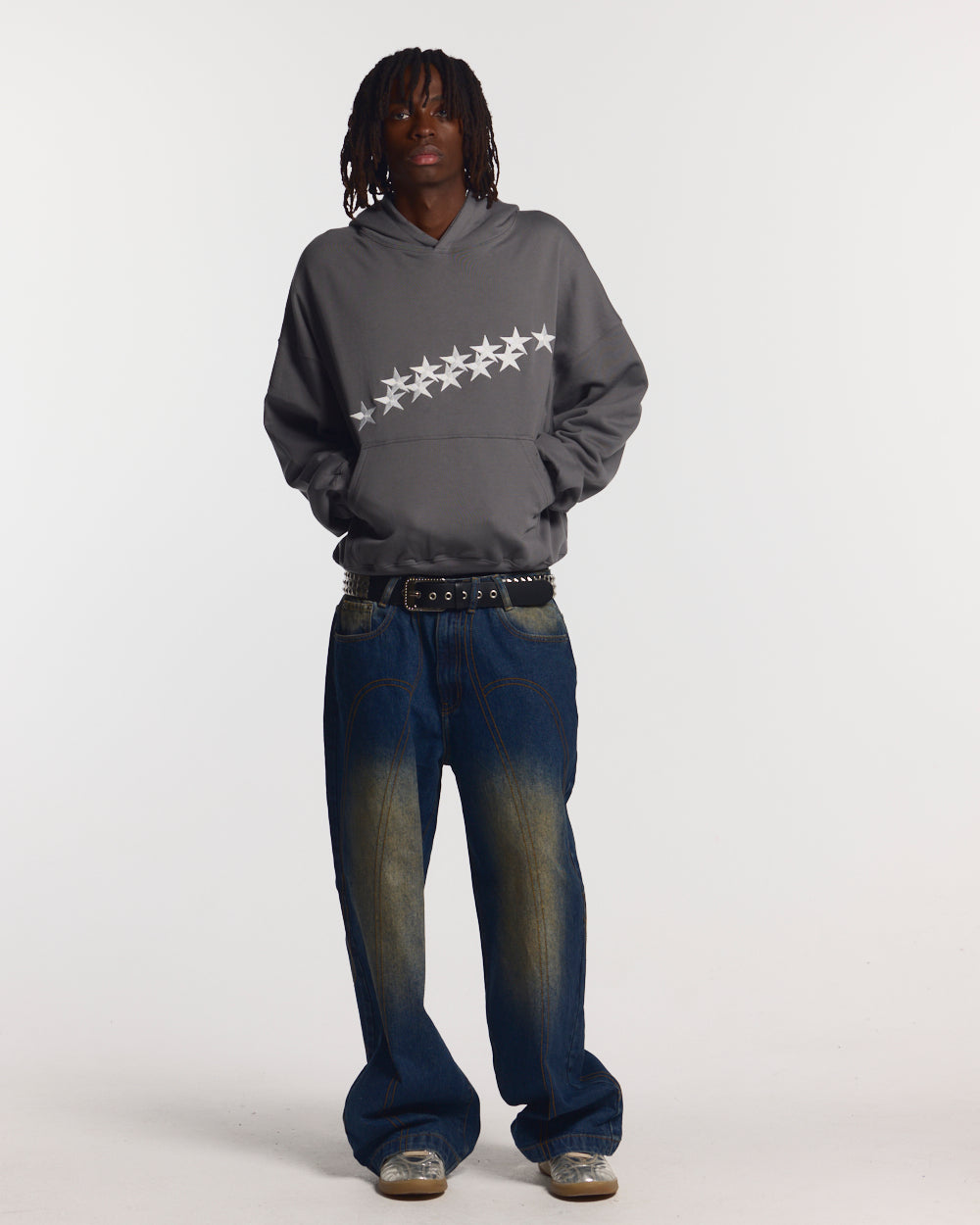 STARS HOODIE DUST GREY