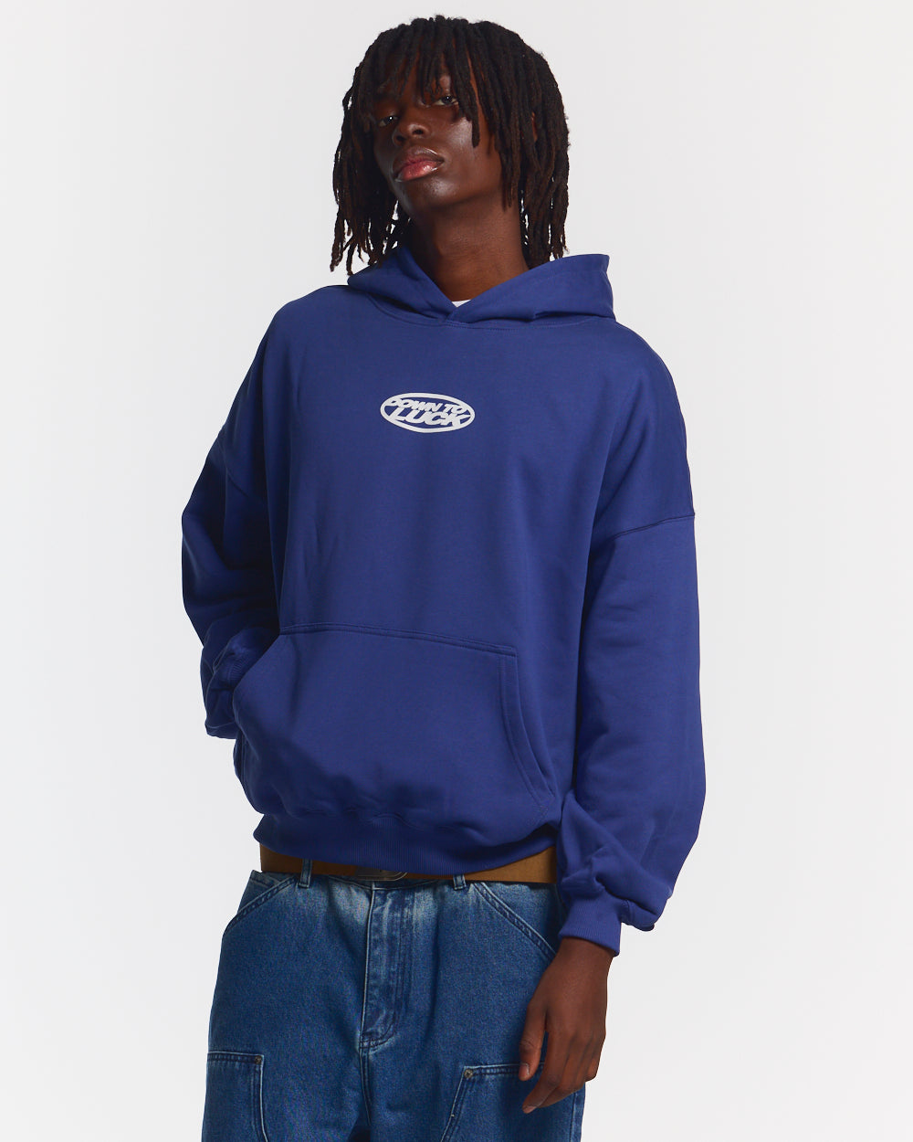 DOWN TO LUCK HOODIE BRIGHT BLUE