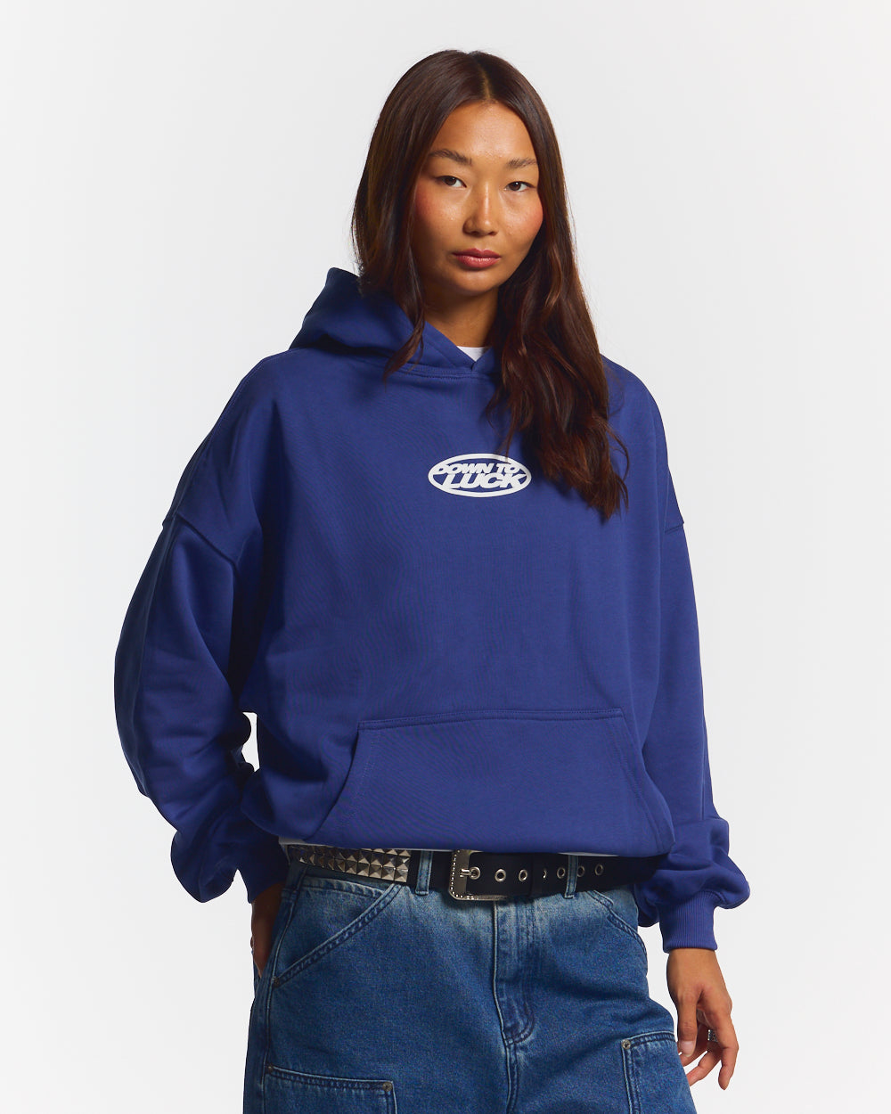 DOWN TO LUCK HOODIE BRIGHT BLUE