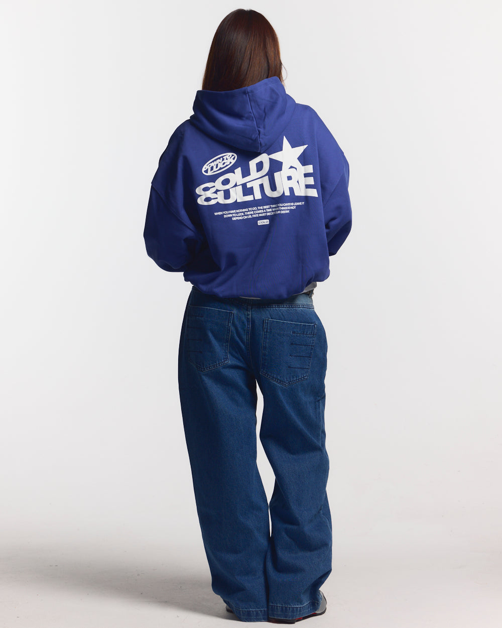 DOWN TO LUCK HOODIE BRIGHT BLUE