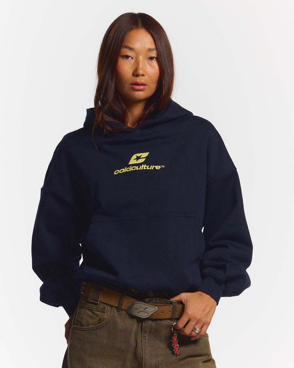 CURVED HOODIE MIDNIGHT BLUE