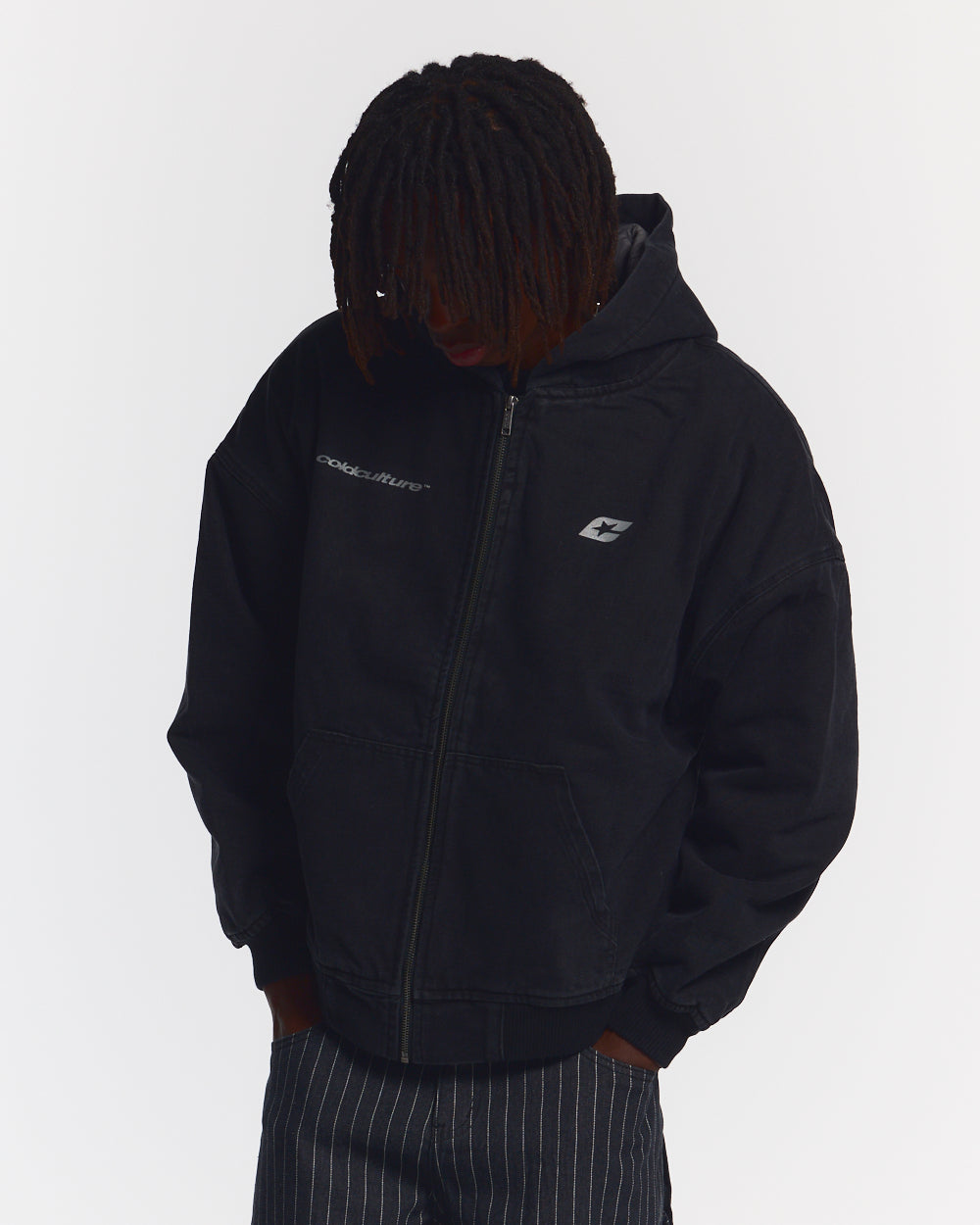 HARPER JACKET FADED BLACK DENIM