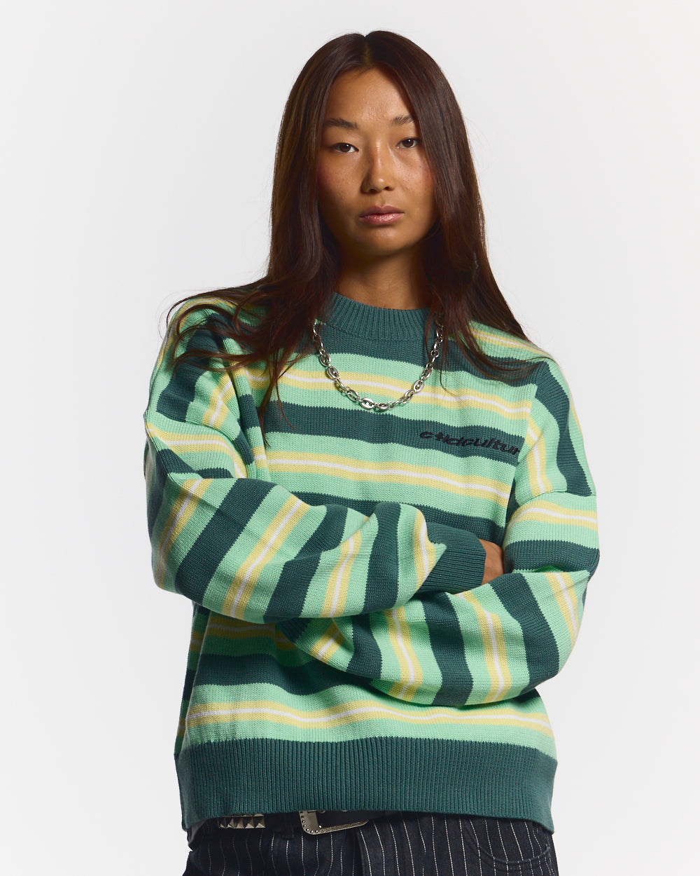 CASINO STRIPES KNIT PALE JADE