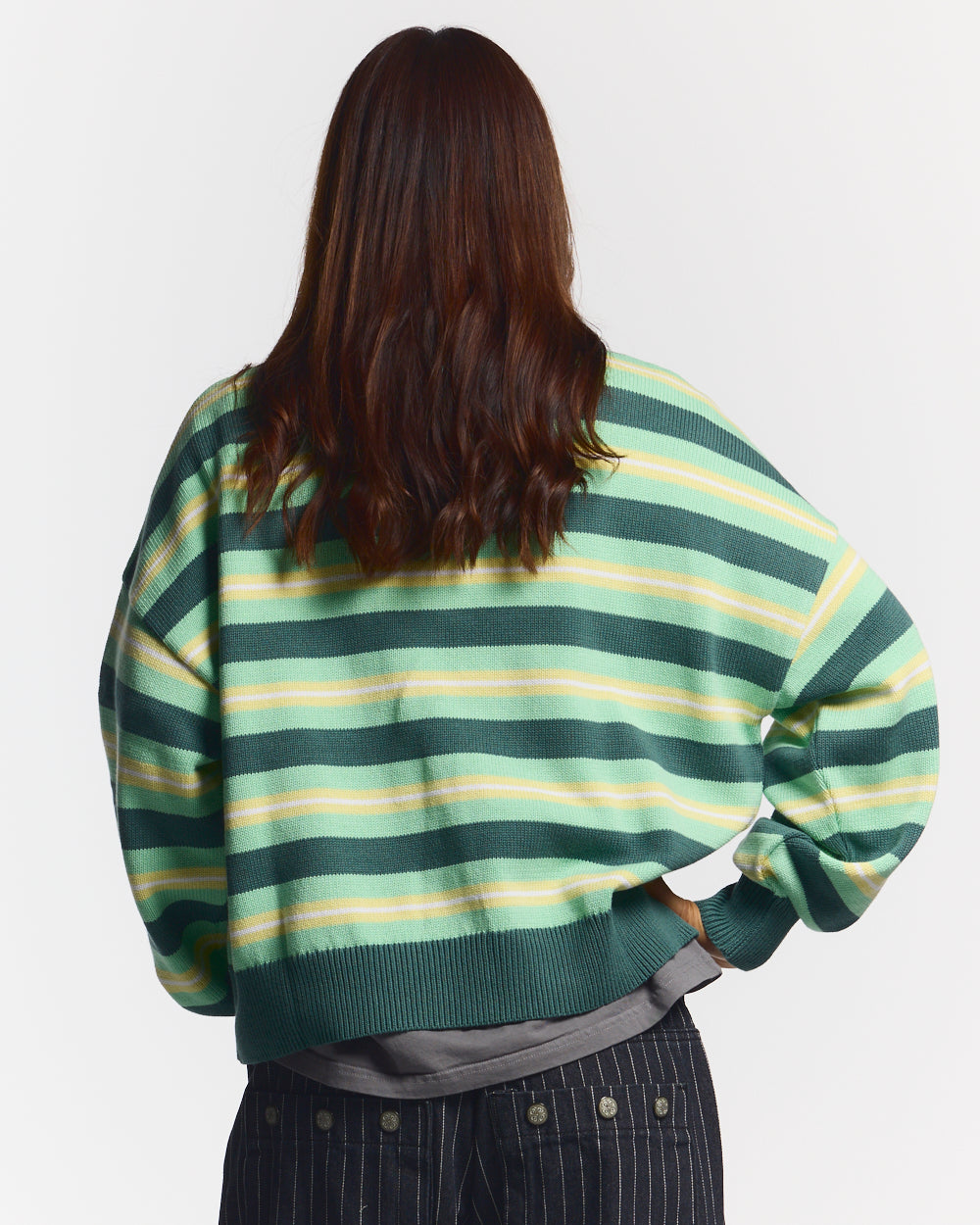 CASINO STRIPES KNIT PALE JADE