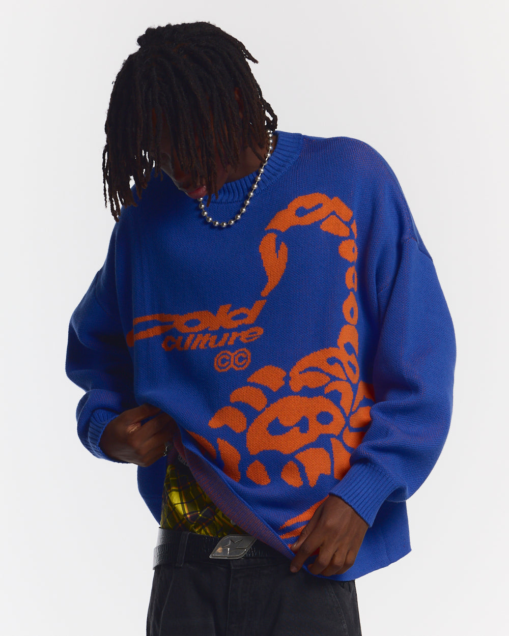 POISON KNIT BLUE AND ORANGE