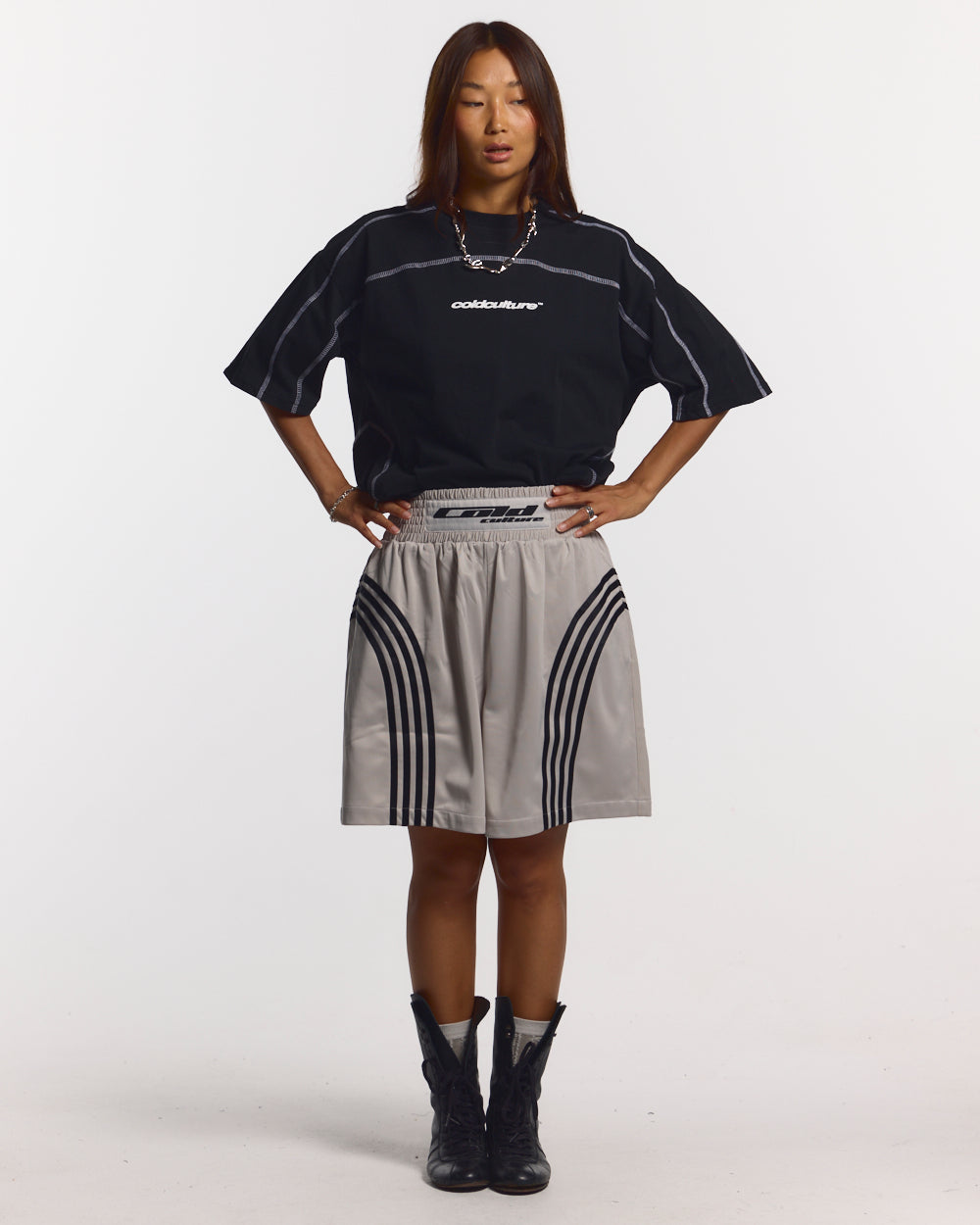 BOXING SHORTS SILVER