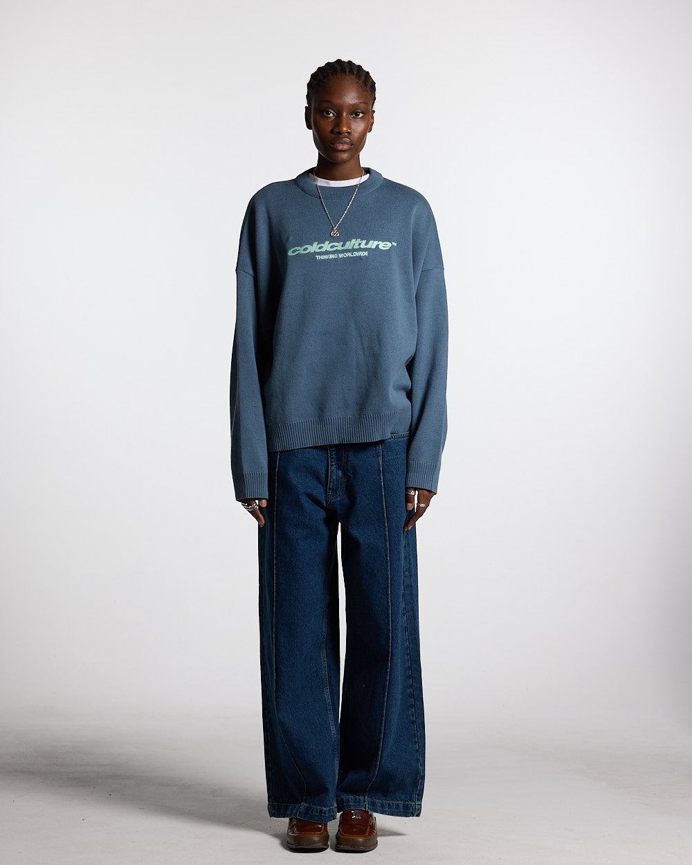 PINTUCK V2 PANTS BLUE DENIM